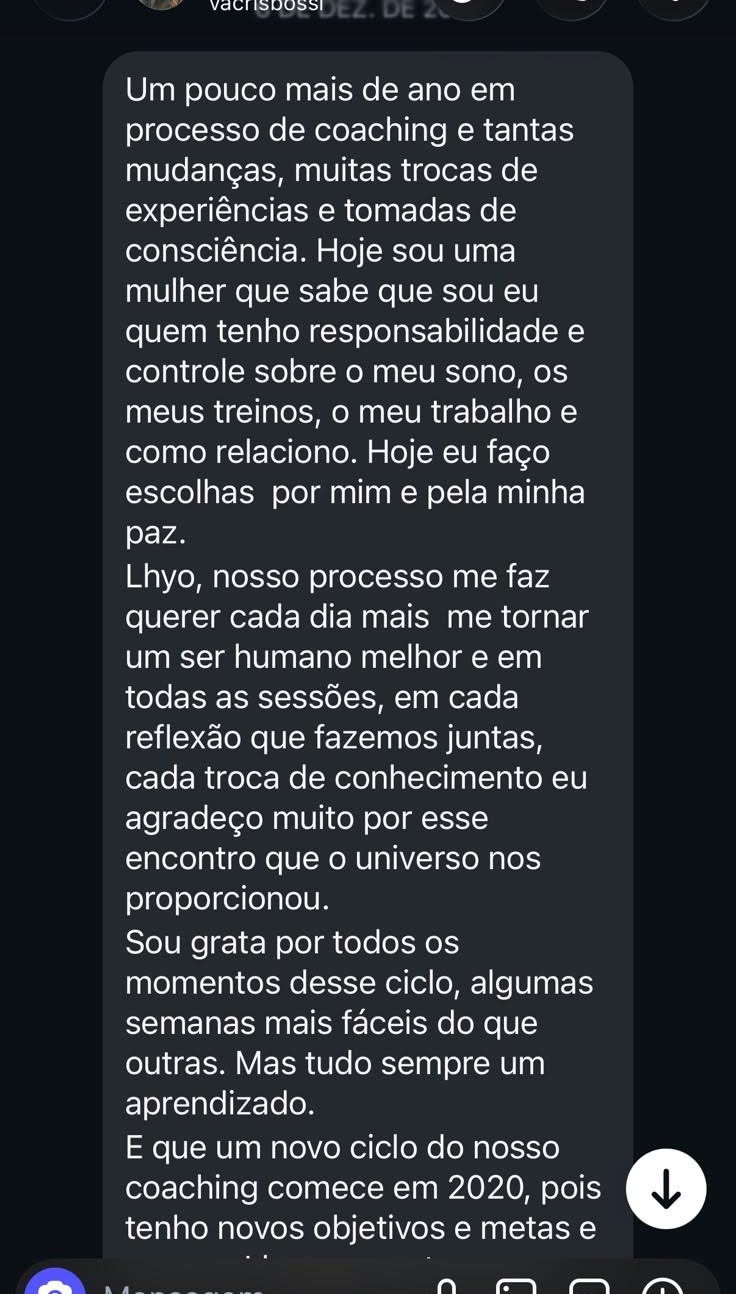 Depoimento sobre um ano de processo de coaching com Lhyo